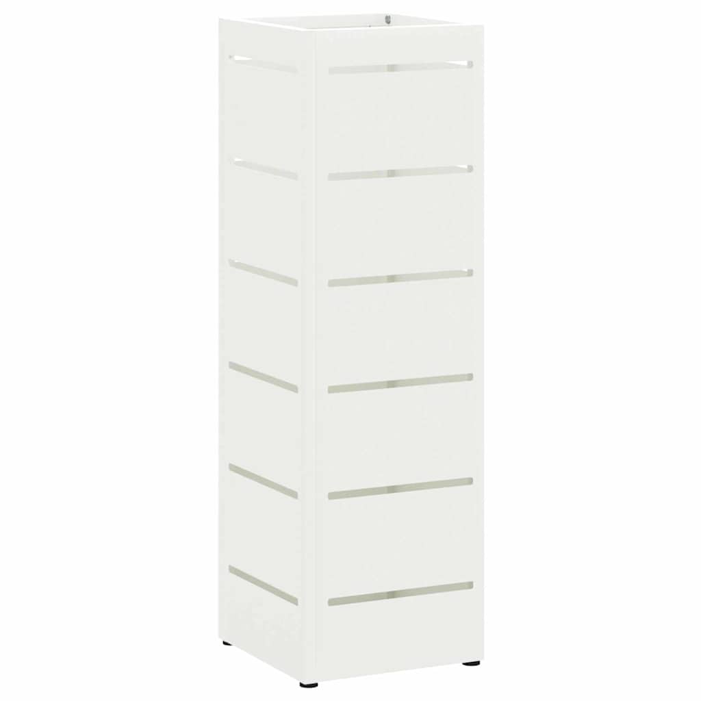 Vidaxx porte-parapluie avec rangement blanc 15,5 x 15,5 x 49 cm acier
