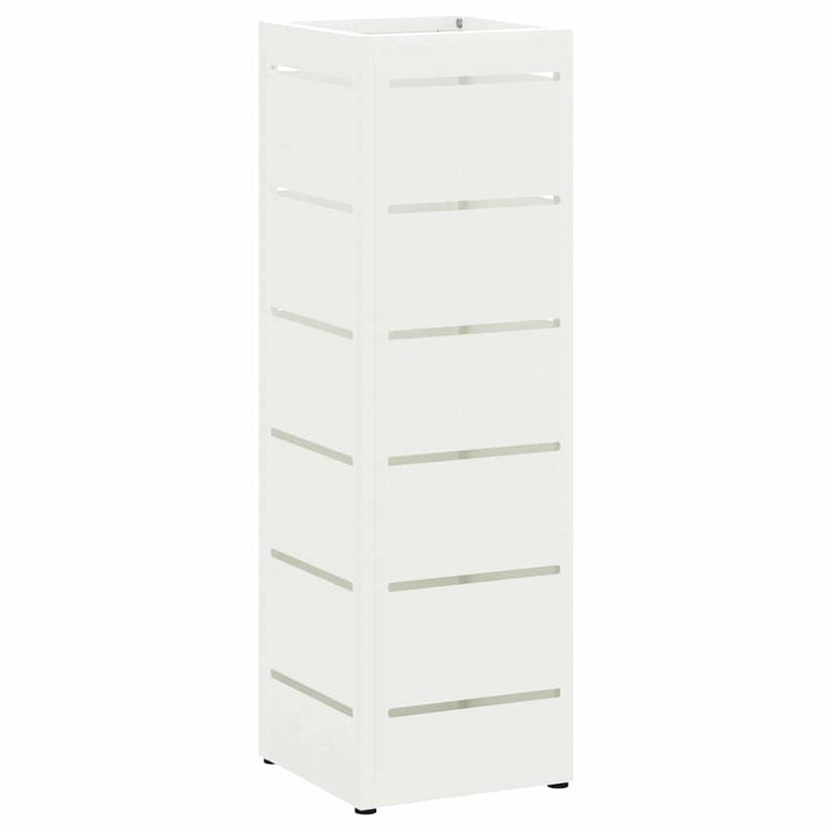 Vidaxx porte-parapluie avec rangement blanc 15,5 x 15,5 x 49 cm acier