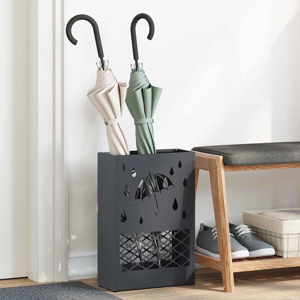 Vidaxl parapluie standard anthracite 28 x 12 x 41 cm acier