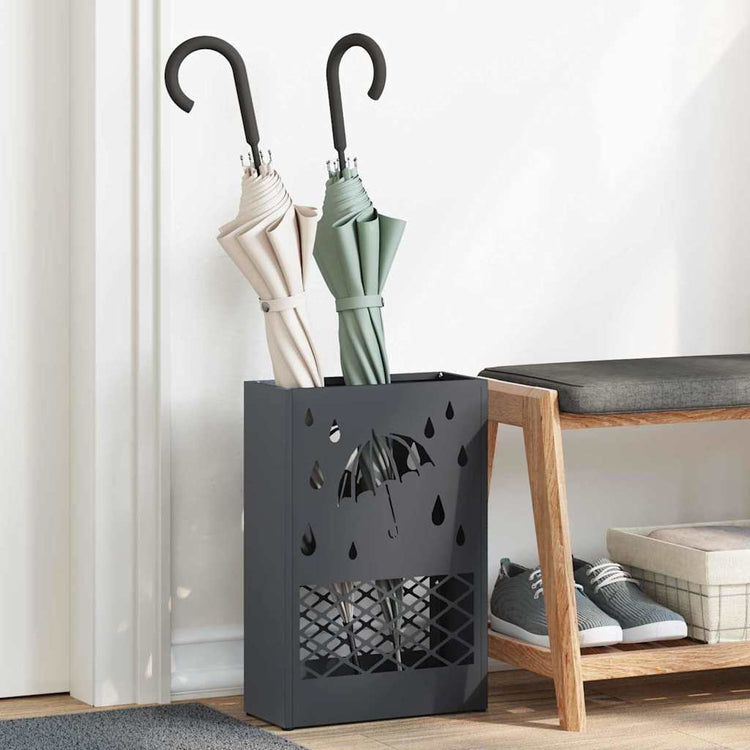 Vidaxl parapluie standard anthracite 28 x 12 x 41 cm acier