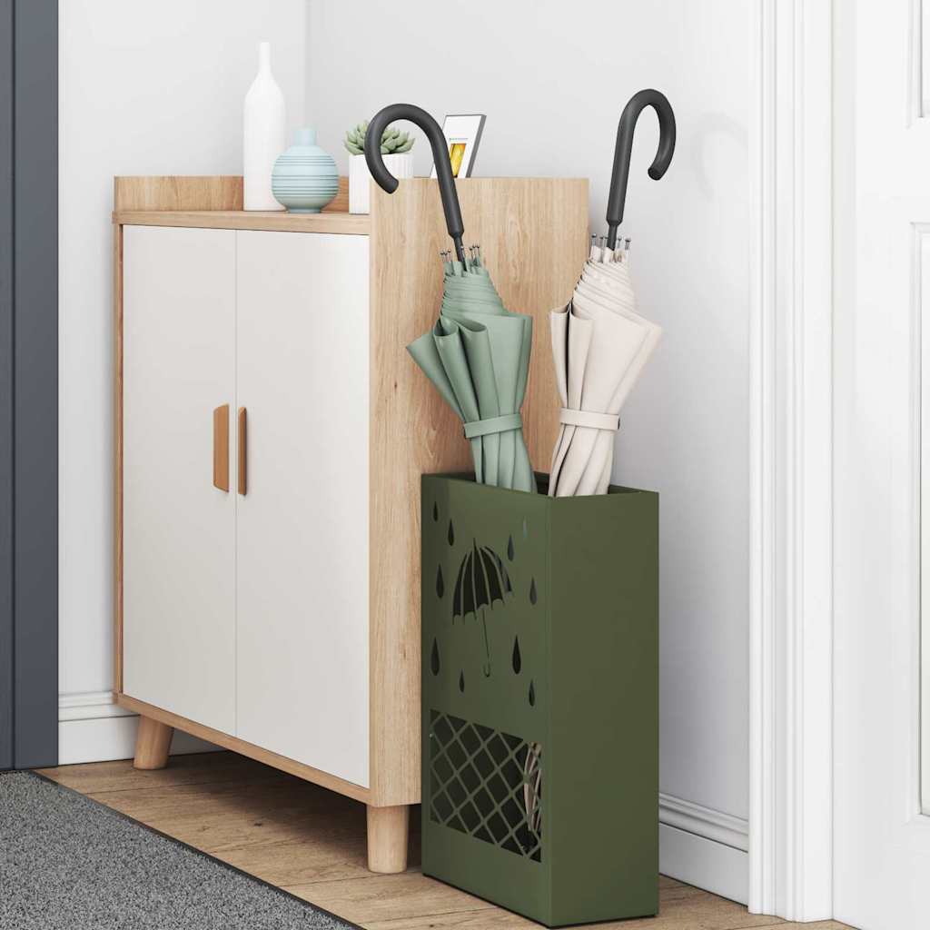 Vidaxx parapluie standard vert olive 28 x 12 x 41 cm acier