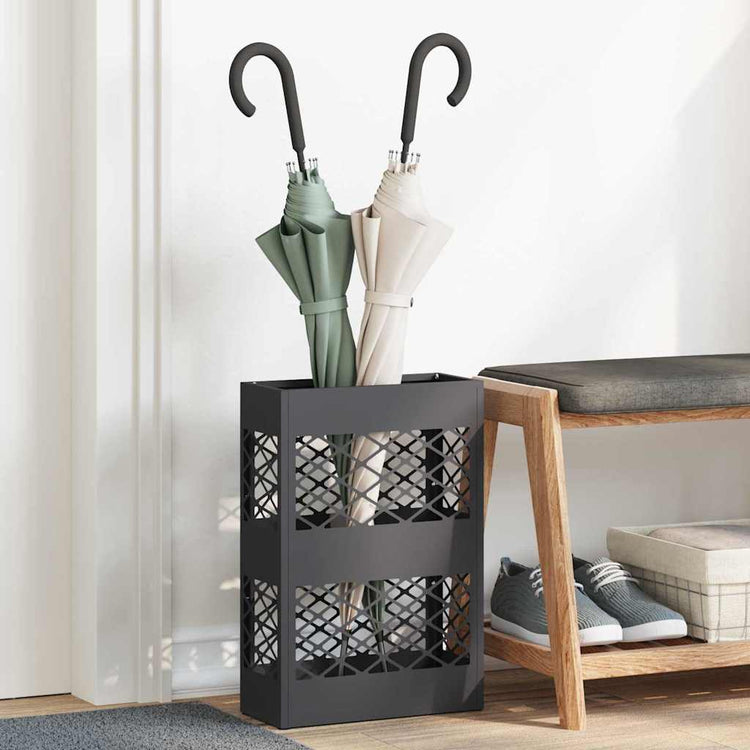Vidaxx parapluie standard noir 28 x 12 x 41 cm acier