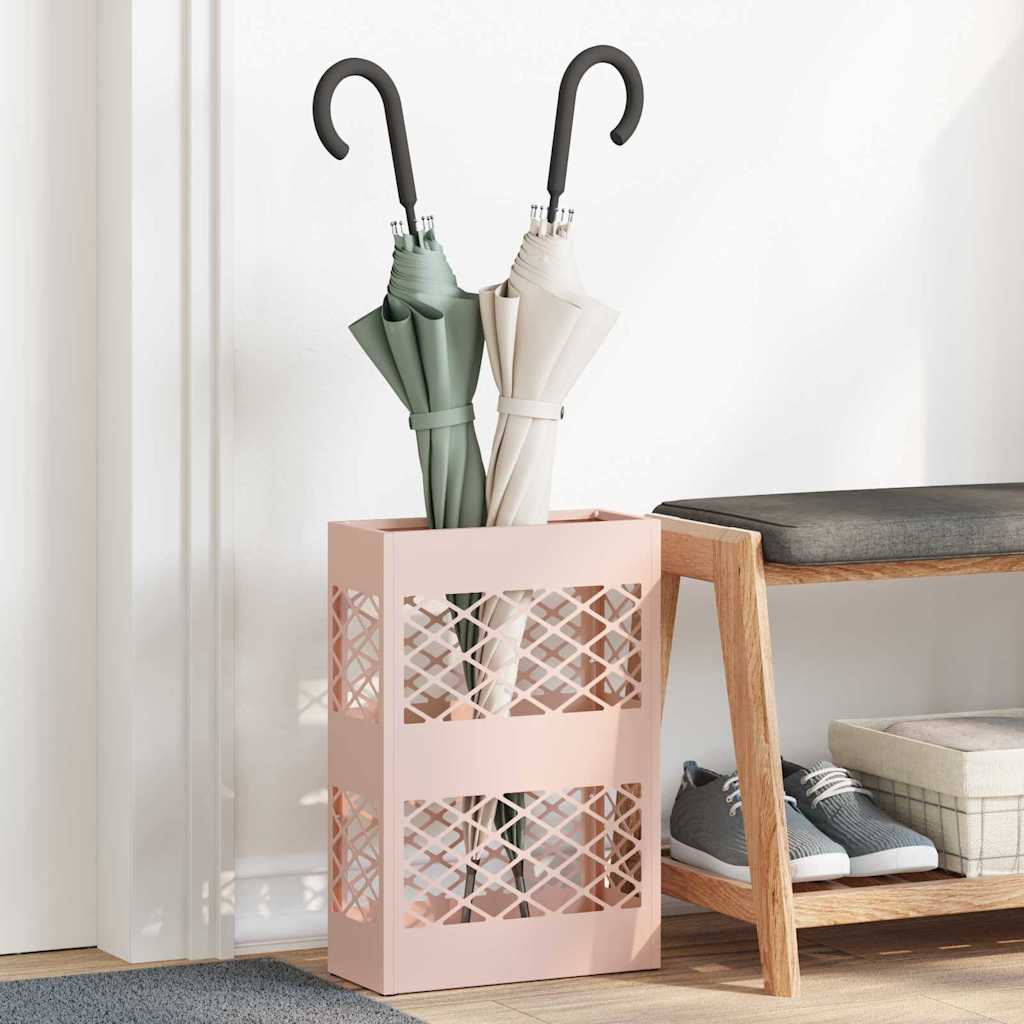 Vidaxx parapluie standard rose 28 x 12 x 41 cm acier