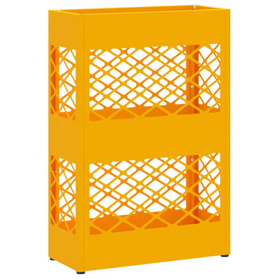 Vidaxl parapluie standard jaune moutarde 28 x 12 x 41 cm acier