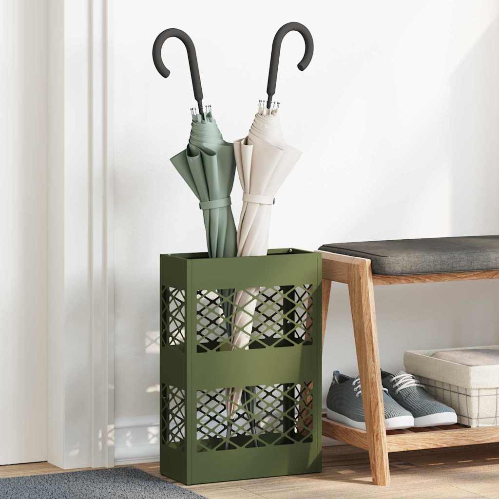 Vidaxx parapluie standard vert olive 28 x 12 x 41 cm acier