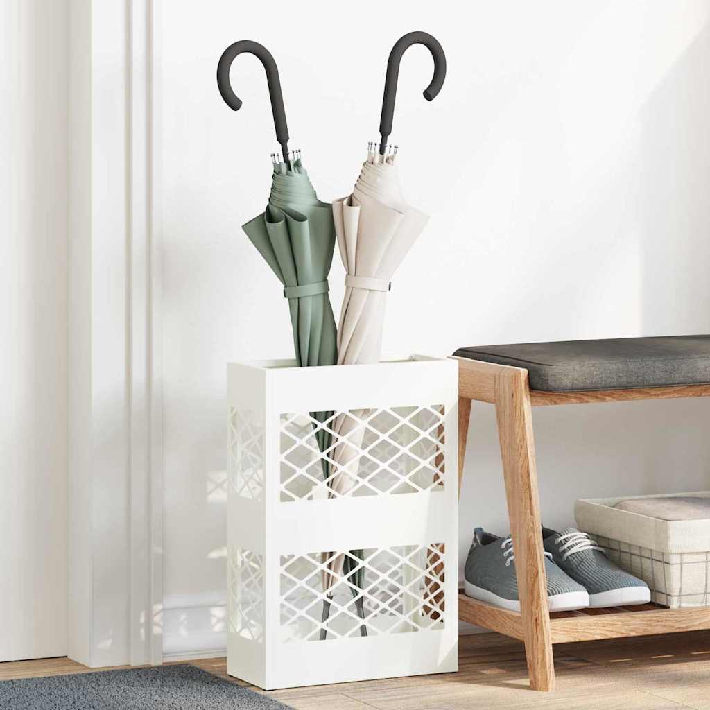 Vidaxx parapluie standard blanc 28 x 12 x 41 cm acier