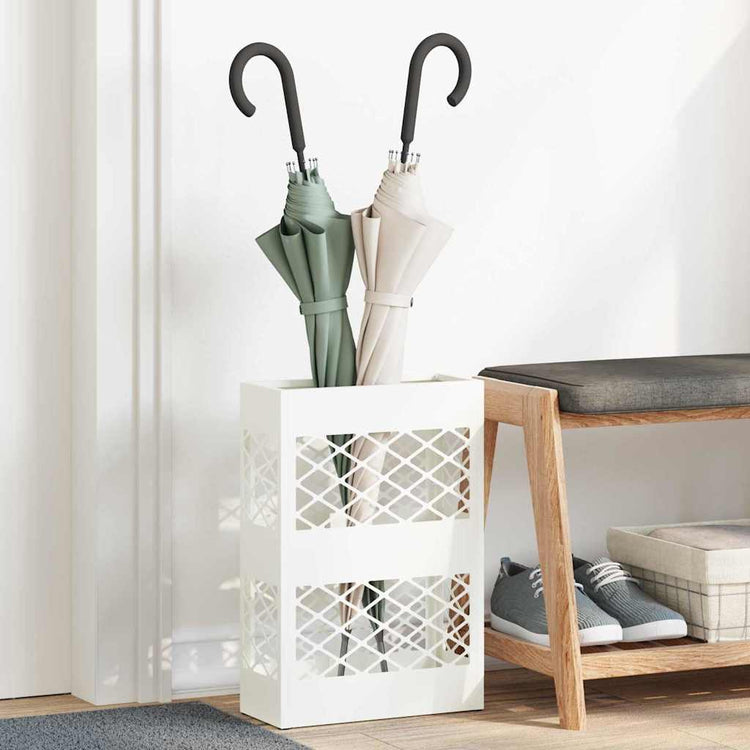 Vidaxx parapluie standard blanc 28 x 12 x 41 cm acier