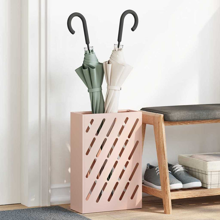 Vidaxx parapluie standard rose 28 x 12 x 41 cm acier