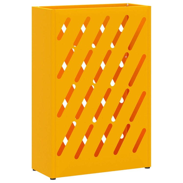 Vidaxl parapluie standard jaune moutarde 28 x 12 x 41 cm acier