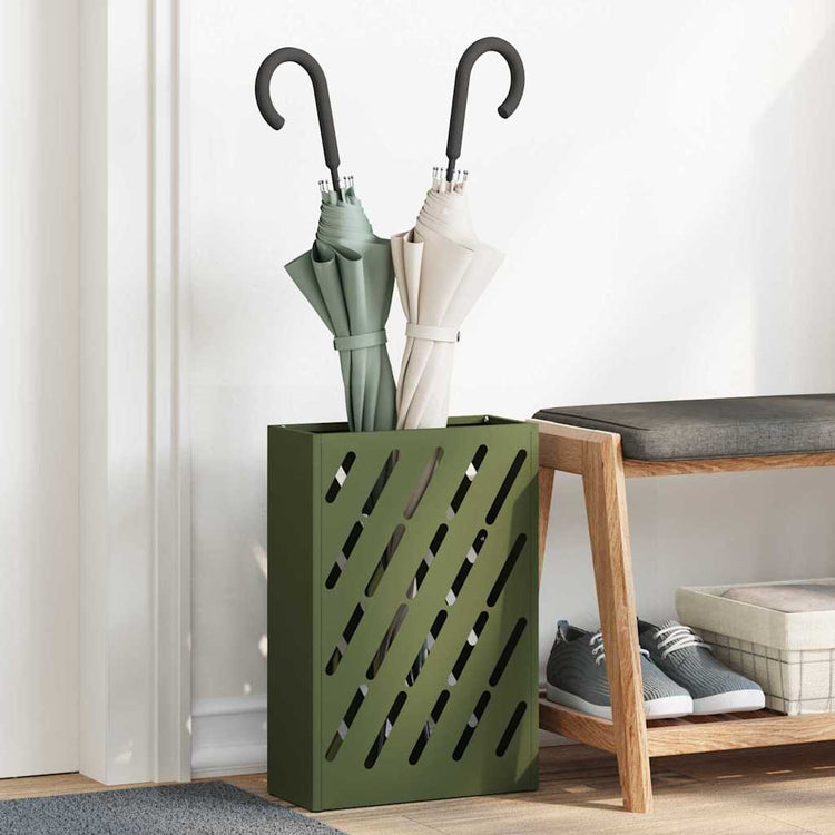 Vidaxx parapluie standard vert olive 28 x 12 x 41 cm acier