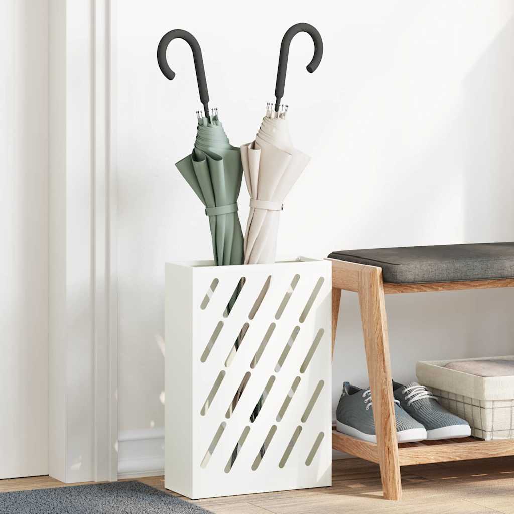 Vidaxx parapluie standard blanc 28 x 12 x 41 cm acier