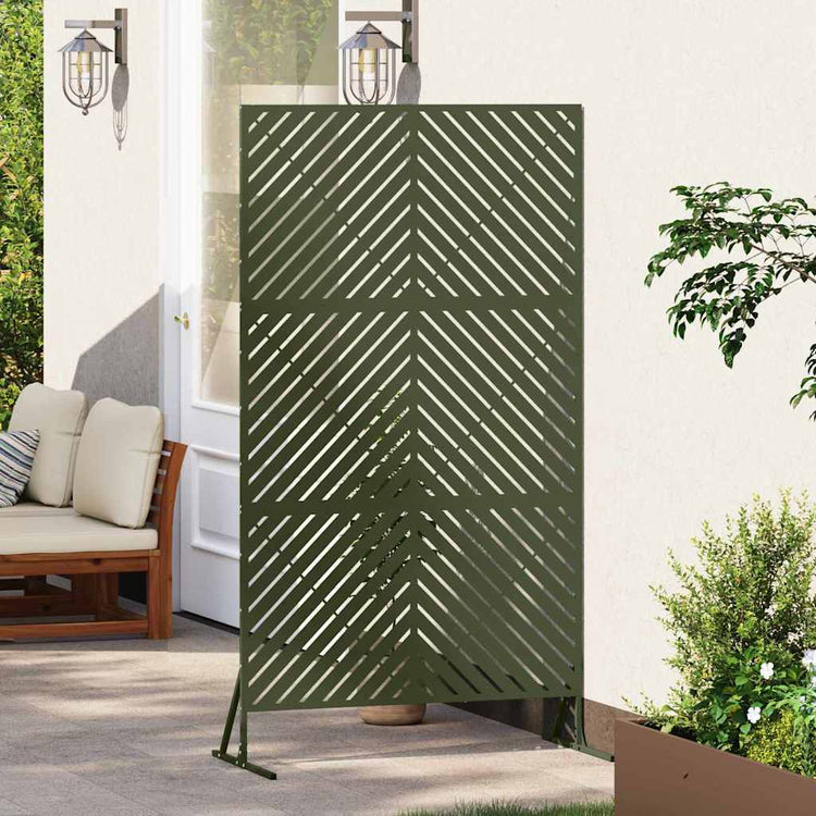 Vidaxx paravent vert olive 100 x 50 x 180 cm acier