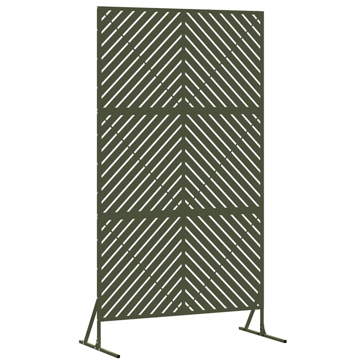Vidaxx paravent vert olive 100 x 50 x 180 cm acier
