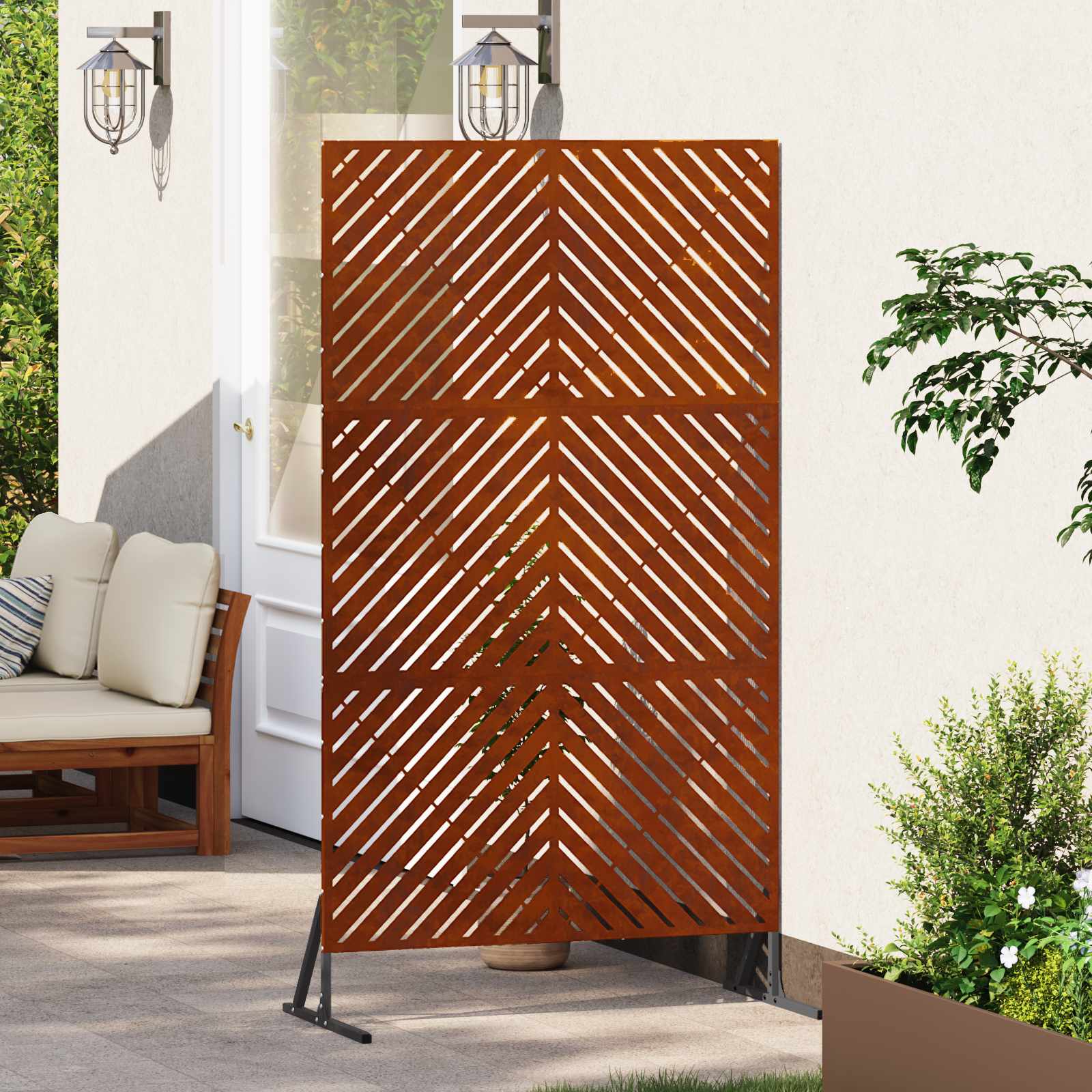 Vidaxx brise-vue gris 100 x 50 x 180 cm acier