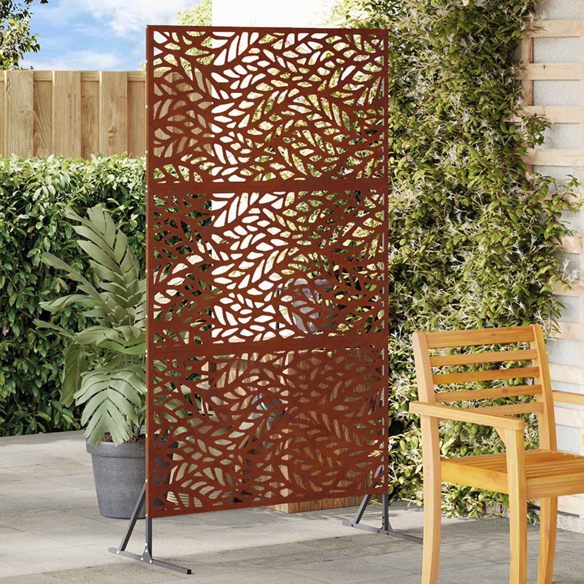Vidaxx brise-vue gris 100 x 50 x 180 cm acier corten