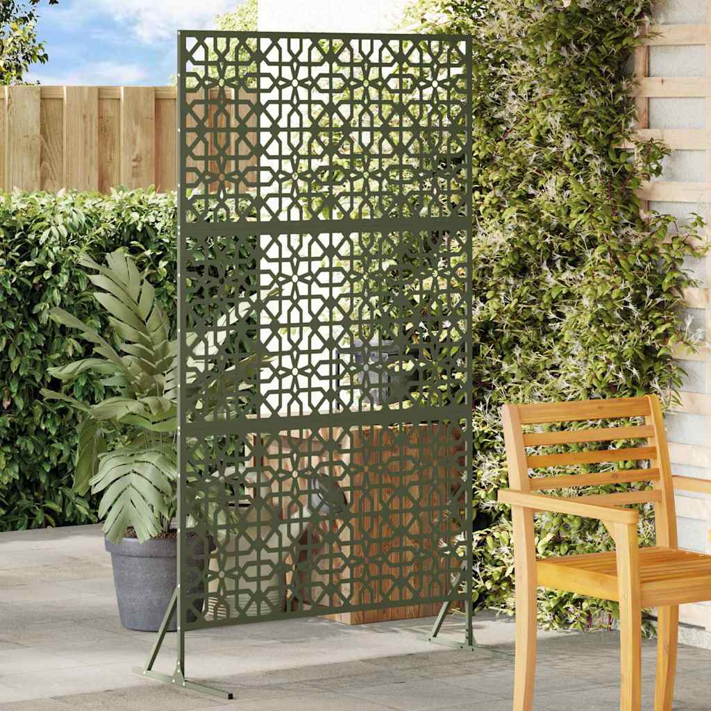 Vidaxx paravent vert olive 100 x 50 x 180 cm acier