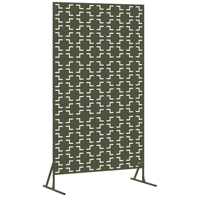 Vidaxx paravent vert olive 100 x 50 x 180 cm acier