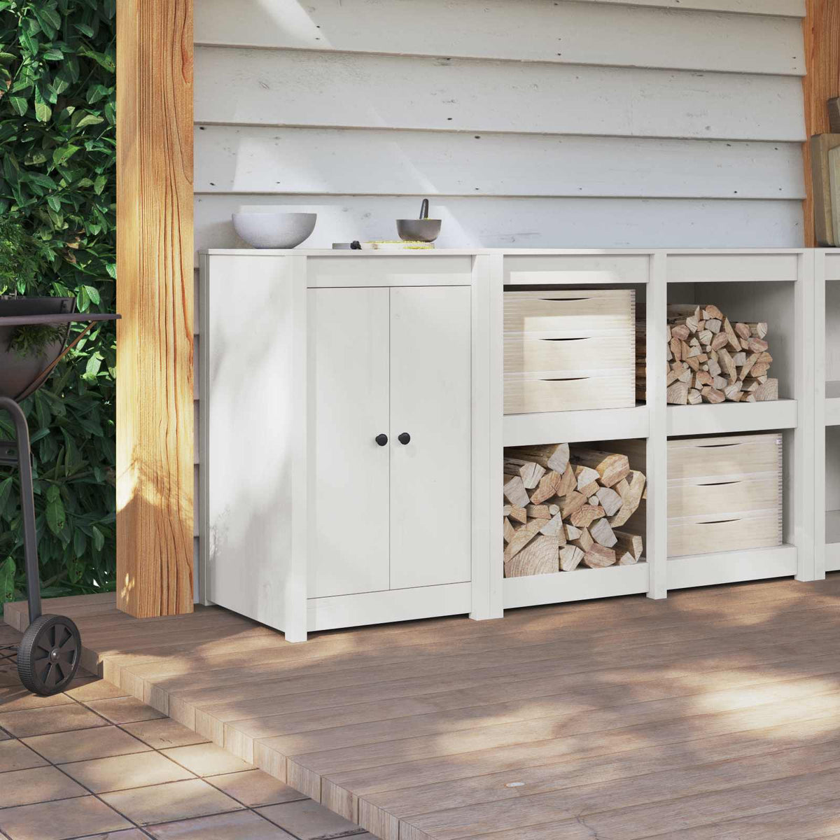 Vidaxx porte de cuisine blanc 50 x 9 x 82 cm bois de pin massif