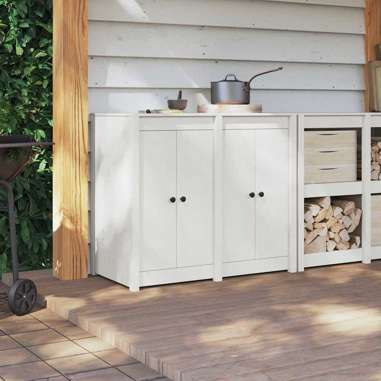 Vidaxx porte de cuisine 2 pcs blanc 50 x 9 x 82 cm bois de pin massif