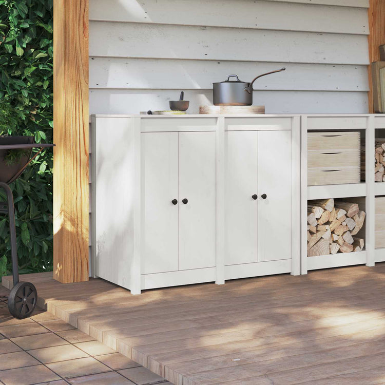 Vidaxx porte de cuisine 2 pcs blanc 50 x 9 x 82 cm bois de pin massif