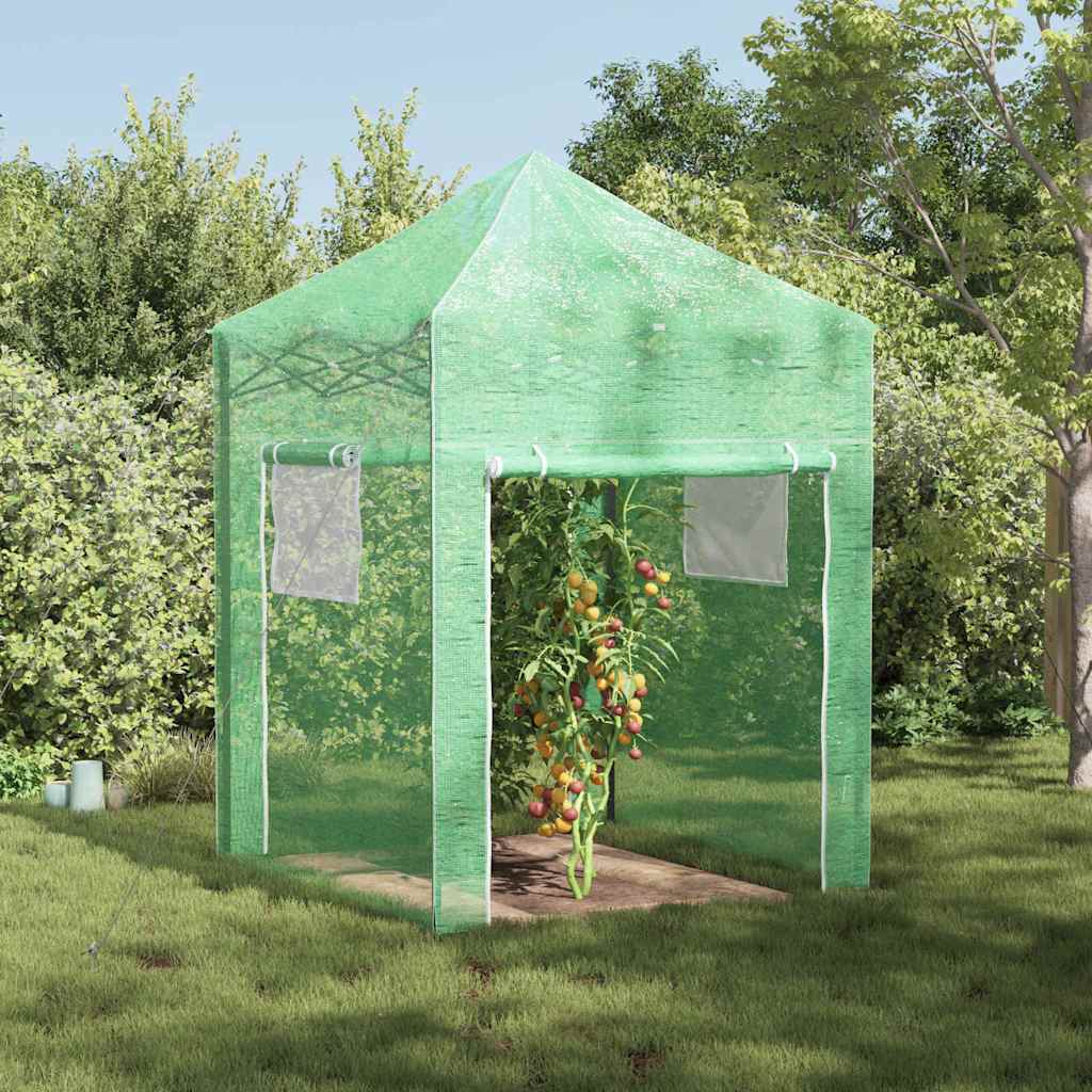 VidaXL serre avec cadre pop-up avec toit vert 200 x 200 x 300 cm fer