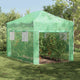 VidaXL serre avec cadre pop-up avec toit vert 280 x 410 x 315 cm fer