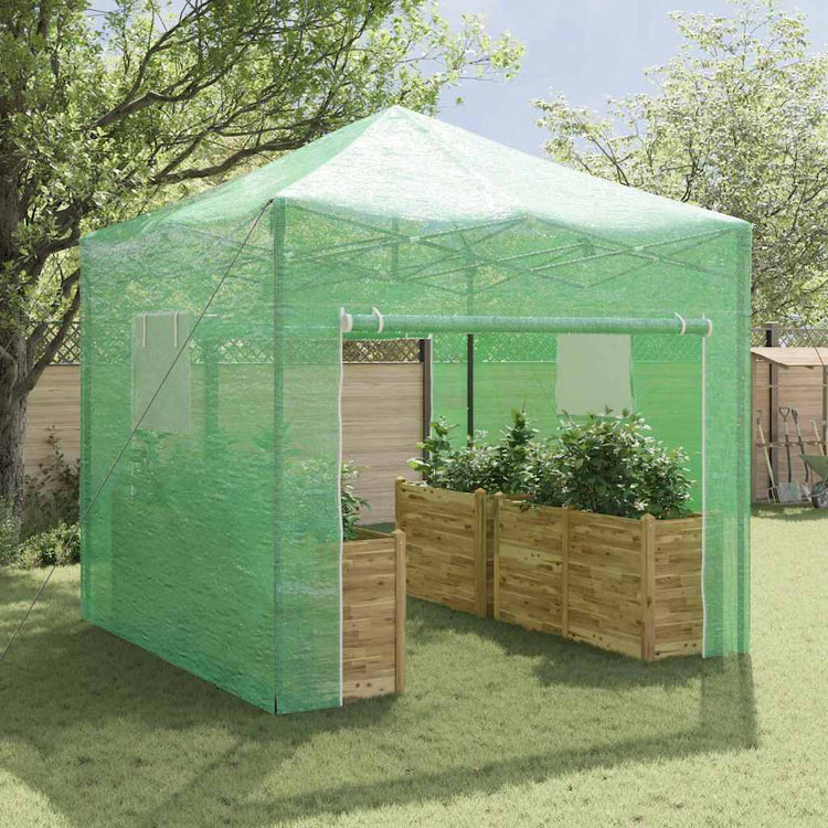 VidaXL serre avec cadre pop-up avec toit vert 290 x 290 x 315 cm fer