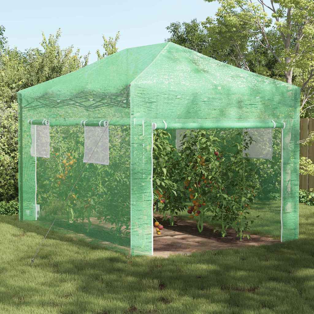 VidaXL serre avec cadre pop-up avec toit vert 290 x 430 x 315 cm fer