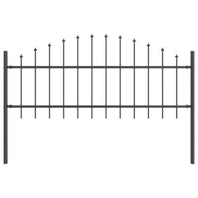 Vidaxx clôture de jardin gris 170 x 140 cm en acier thermolaqué