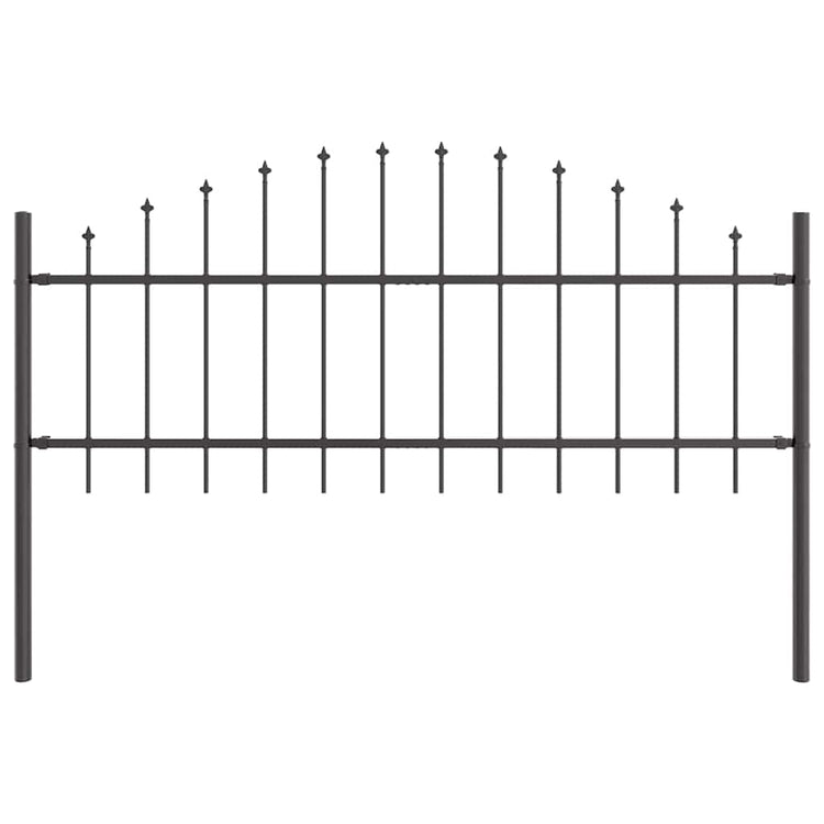 Vidaxx clôture de jardin gris 170 x 140 cm en acier thermolaqué