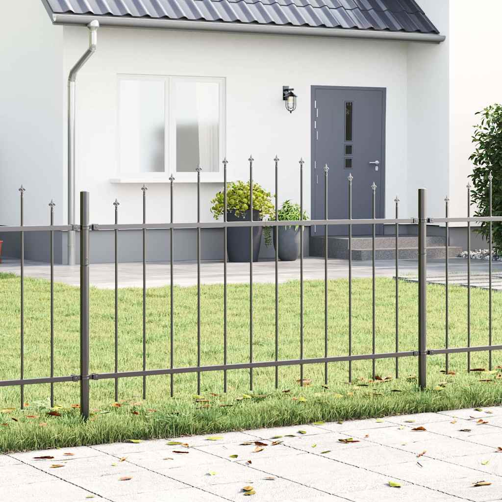 Vidaxx clôture de jardin gris 170 x 140 cm en acier thermolaqué