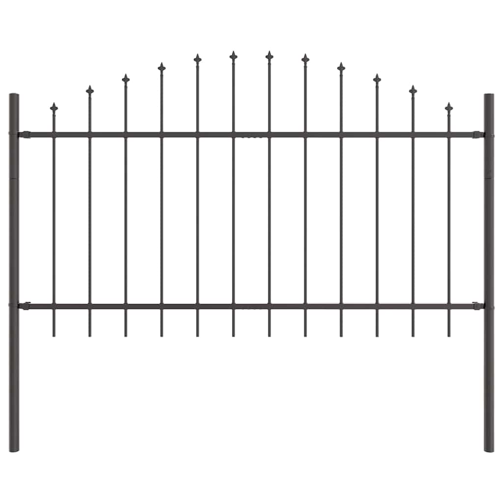 Vidaxx clôture de jardin gris 170 x 140 cm en acier thermolaqué