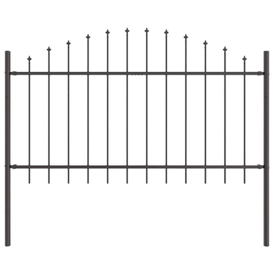 Vidaxx clôture de jardin gris 170 x 140 cm en acier thermolaqué