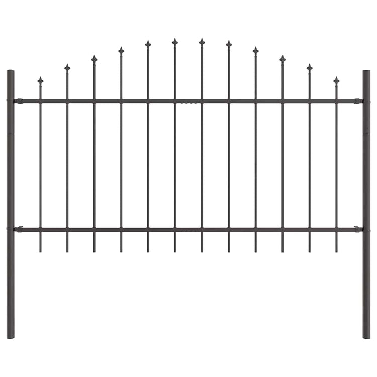 Vidaxx clôture de jardin gris 170 x 140 cm en acier thermolaqué