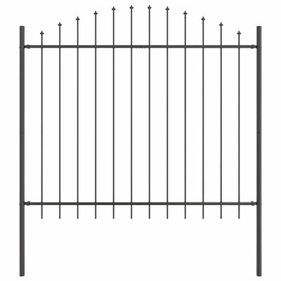 Vidaxx clôture de jardin gris 170 x 165 cm en acier thermolaqué