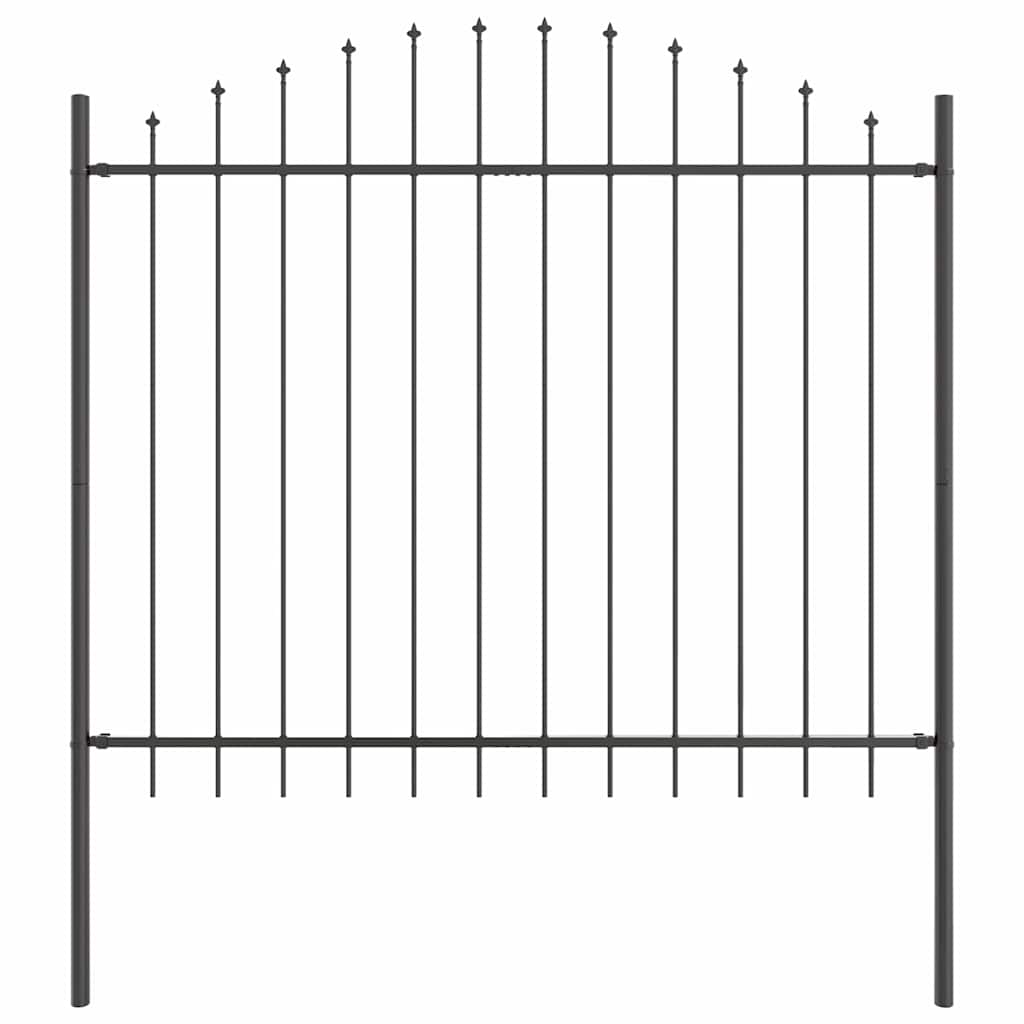 Vidaxx clôture de jardin gris 170 x 190 cm acier thermolaqué