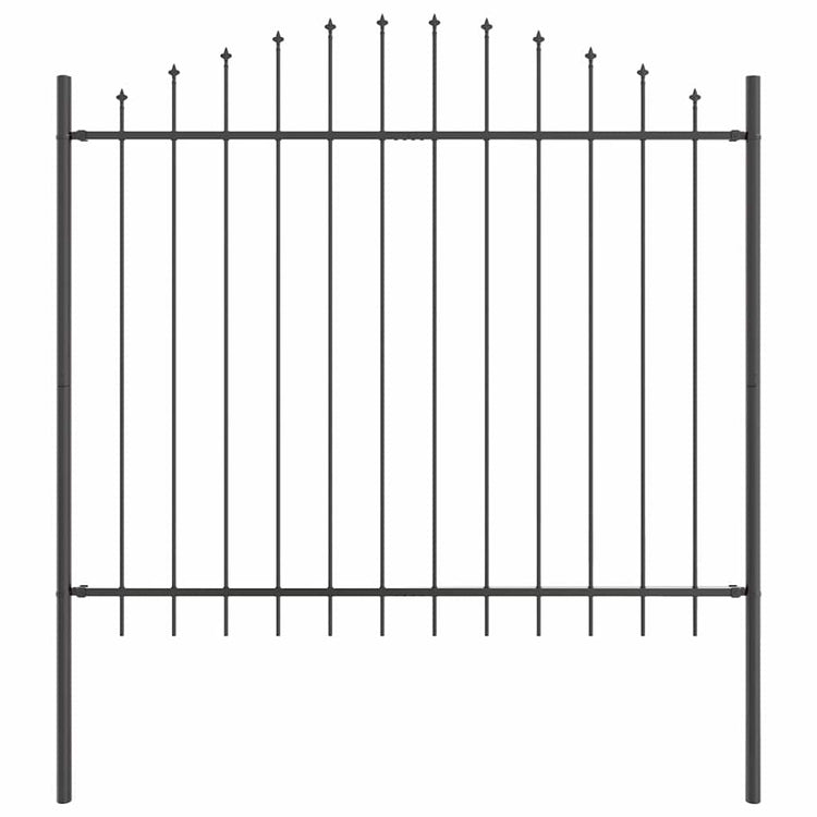 Vidaxx clôture de jardin gris 170 x 190 cm acier thermolaqué