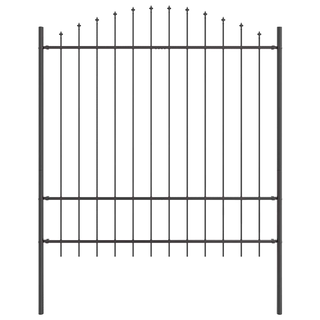 Vidaxx clôture de jardin gris 170 x 215 cm en acier thermolaqué