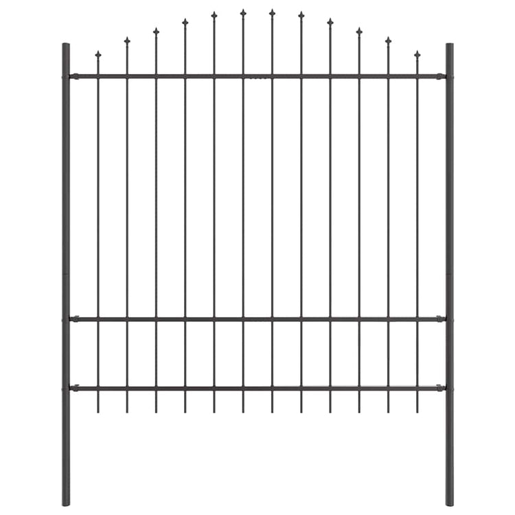 Vidaxx clôture de jardin gris 170 x 215 cm en acier thermolaqué