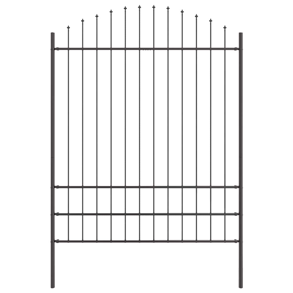 Vidaxx clôture de jardin gris 170 x 225 cm en acier thermolaqué