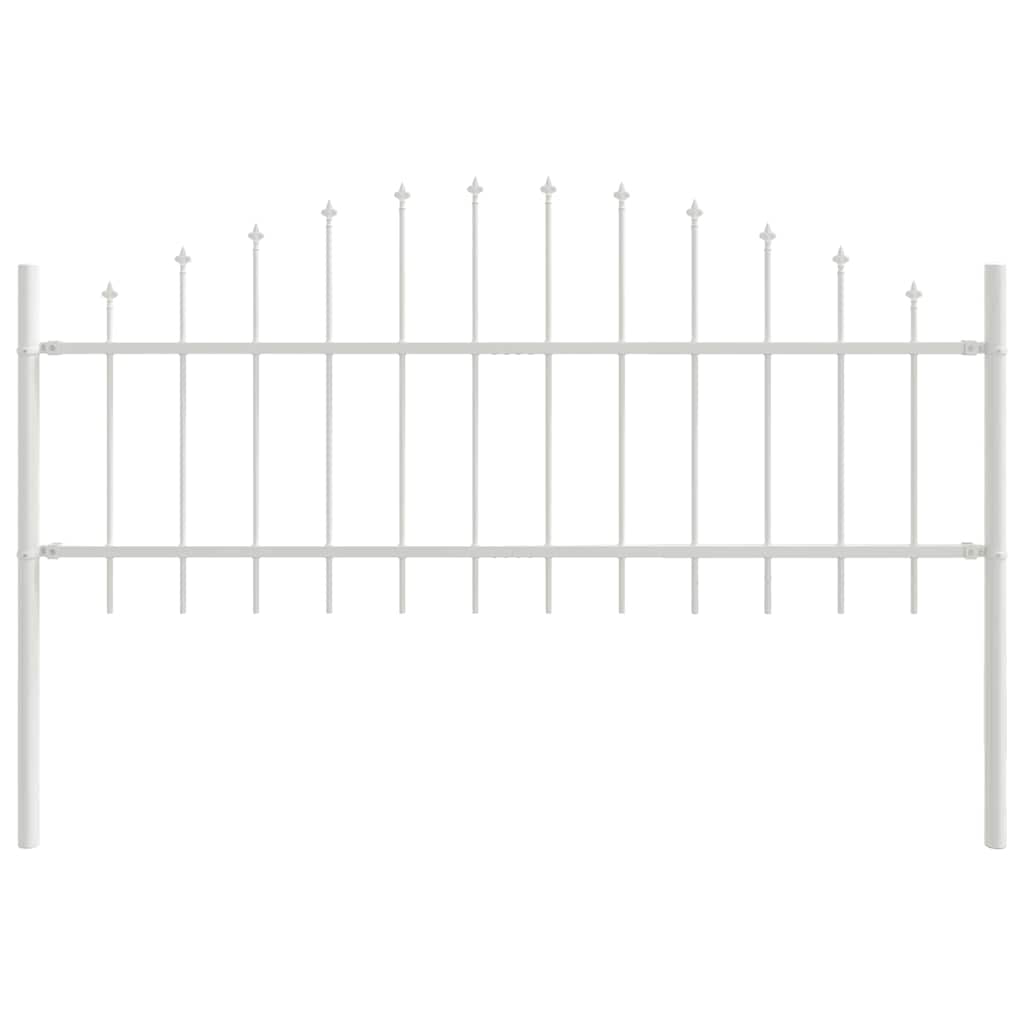 VidaXL clôture de jardin blanc 170 x 140 cm acier enduit de poudre