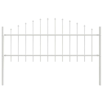 VidaXL clôture de jardin blanc 170 x 140 cm acier enduit de poudre