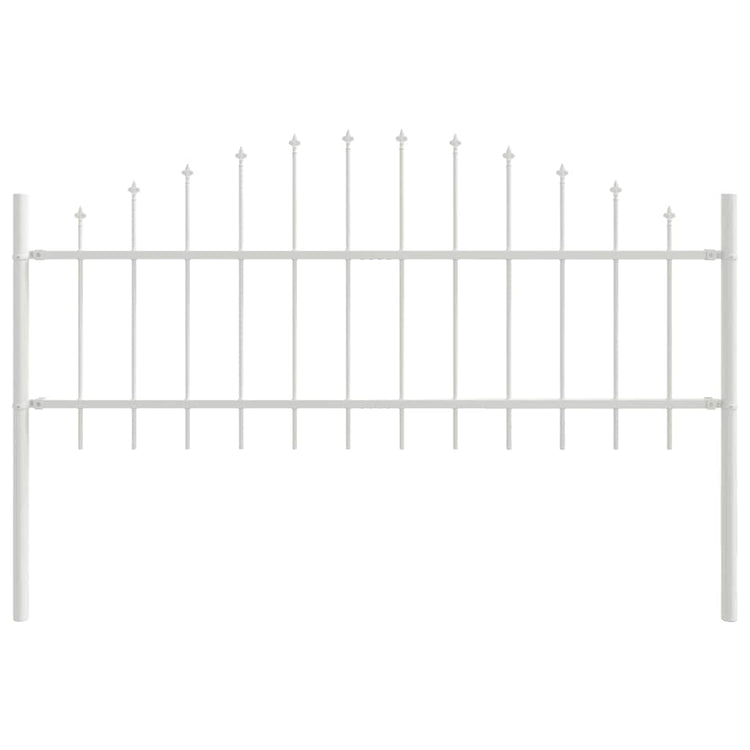VidaXL clôture de jardin blanc 170 x 140 cm acier enduit de poudre