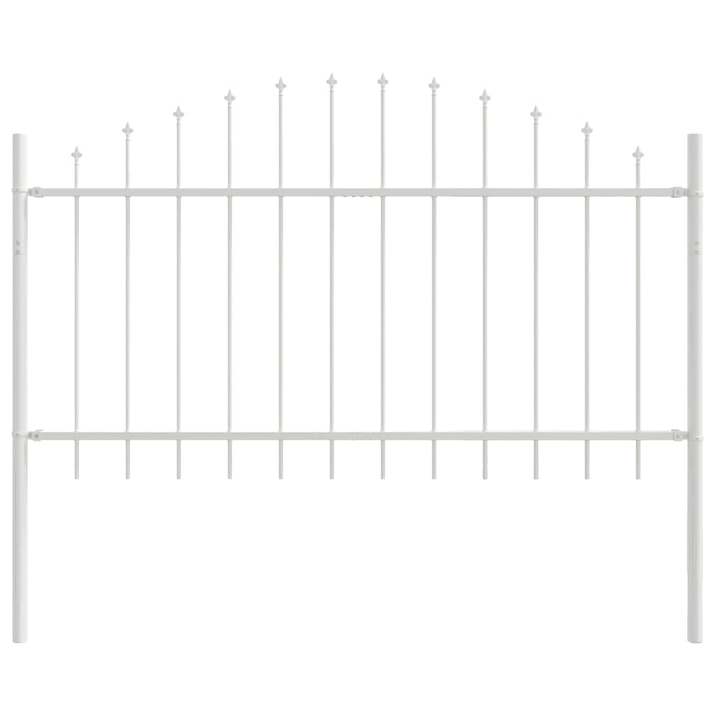 VidaXL clôture de jardin blanc 170 x 140 cm acier enduit de poudre