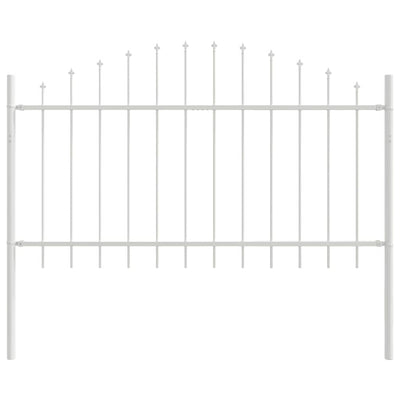VidaXL clôture de jardin blanc 170 x 140 cm acier enduit de poudre