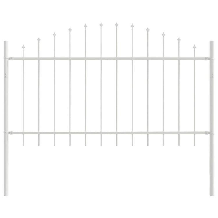 VidaXL clôture de jardin blanc 170 x 140 cm acier enduit de poudre