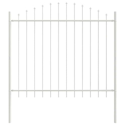 Vidaxx clôture de jardin blanc 170 x 165 cm en acier thermolaqué