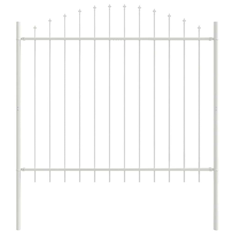 Vidaxx clôture de jardin blanc 170 x 165 cm en acier thermolaqué