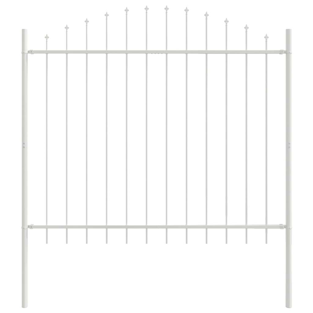 Vidaxx clôture de jardin blanc 170 x 190 cm acier thermolaqué