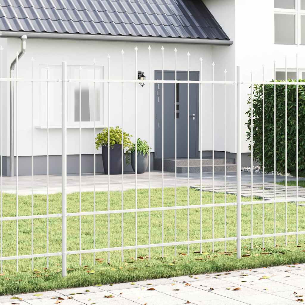 Vidaxx clôture de jardin blanc 170 x 215 cm en acier thermolaqué